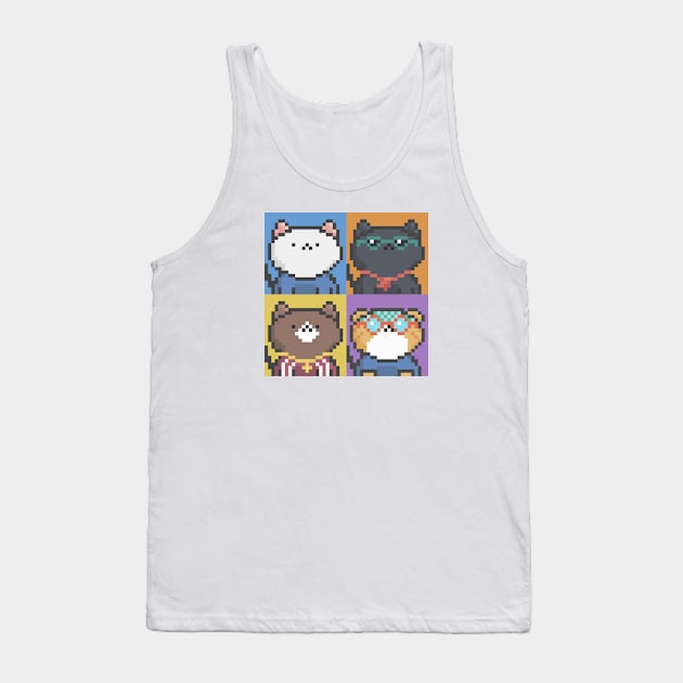 Pixel Cat Tile 009 Tank Top by Infinite Mew Mew